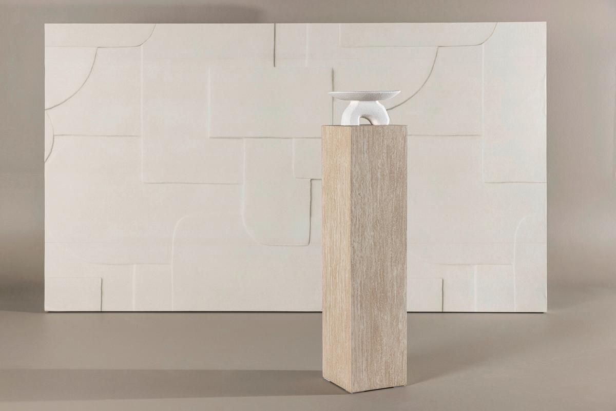 Beistelltisch Ramsvik Beige L: 23cm - Beige, MODERN, Holz (23/23/95cm) - Livetastic