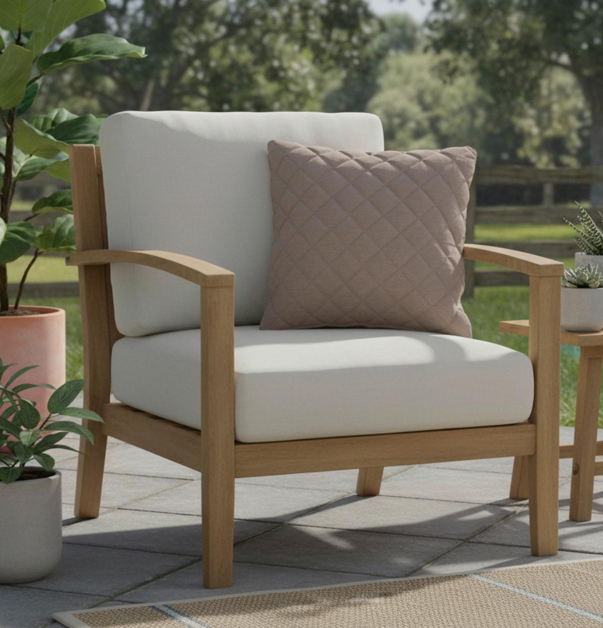 OUTDOOR-KISSEN DIAMOND - Naturfarben, MODERN, Textil (45/45cm) - Gardenson
