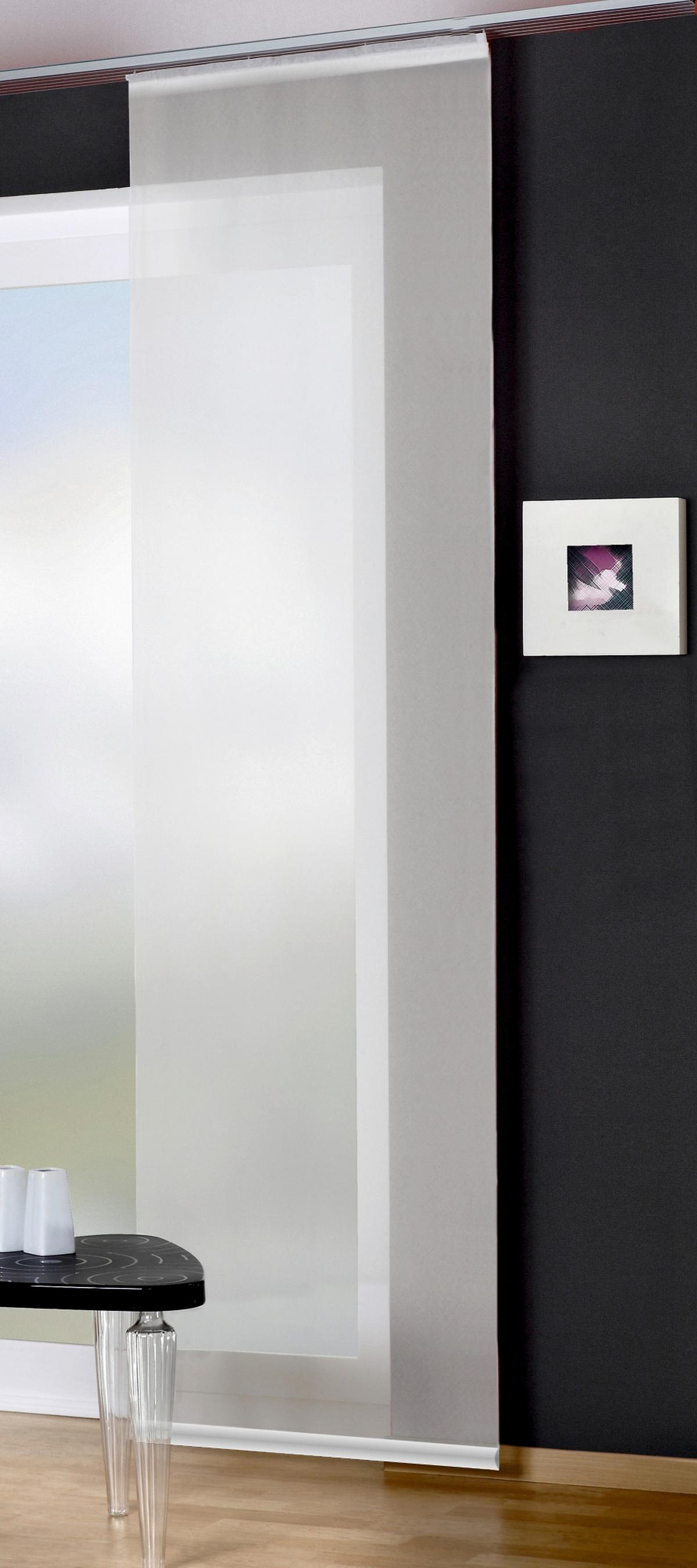 Flächenvorhang Weiß B: 60 cm - Weiß, Basics, Textil (60/245cm) - Schmidt W. Gmbh