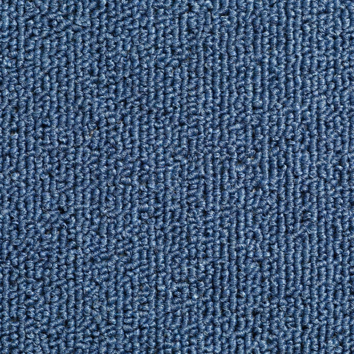 Teppichfliese Dunkelblau Astra 50x50 cm Florhöhe 3 mm - Dunkelblau, Basics, Textil (50/50cm)