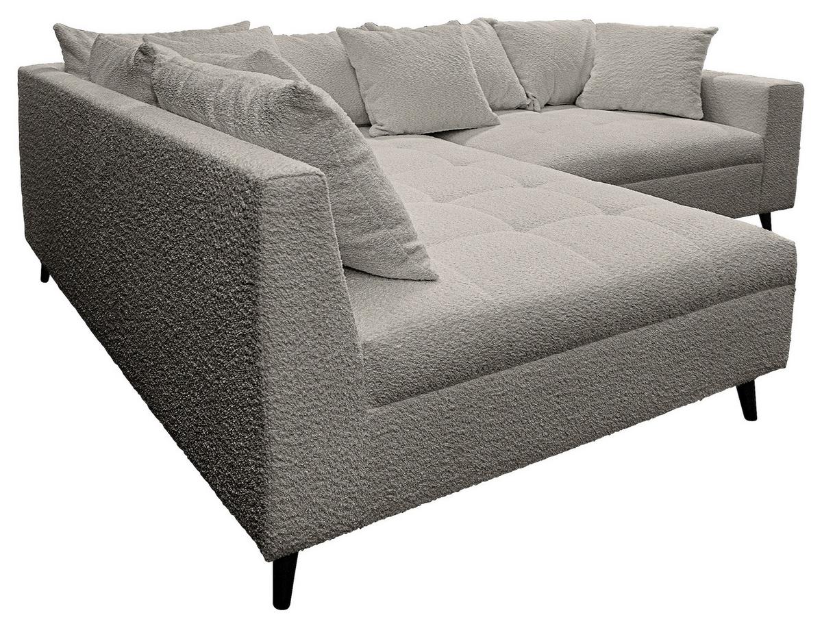 Ecksofa Pruno Dunkelgrau S: 174x247 Cm - Dunkelgrau/Schwarz, Design, Textil (174/247cm) - MID.YOU