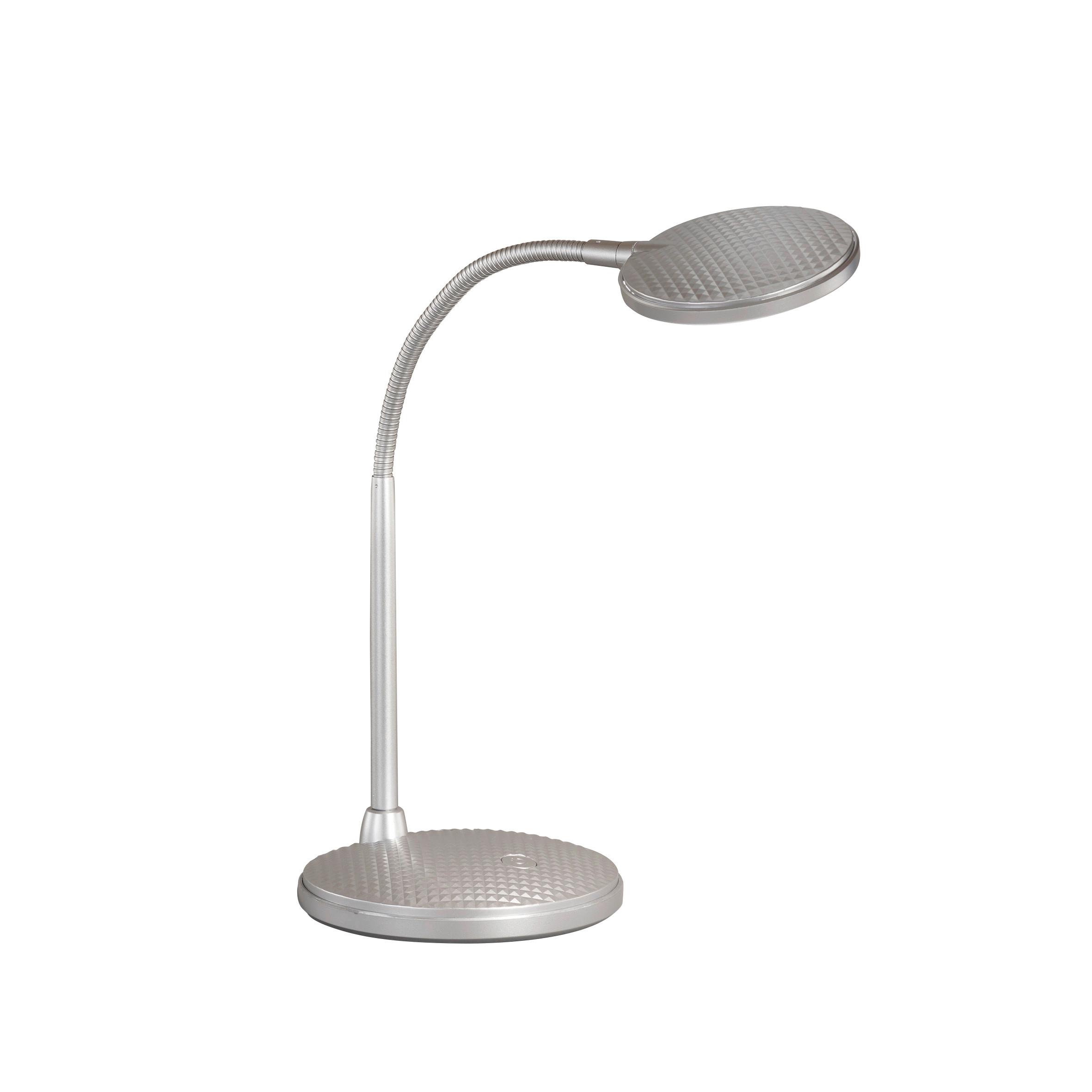 LED-Schreibtischleuchte Work Schwarz Sandfarben B: 14,5 cm - Sandfarben/Silberfarben, KONVENTIONELL, Kunststoff/Metall (22/14,5/36,5cm) - Fischer & Honsel