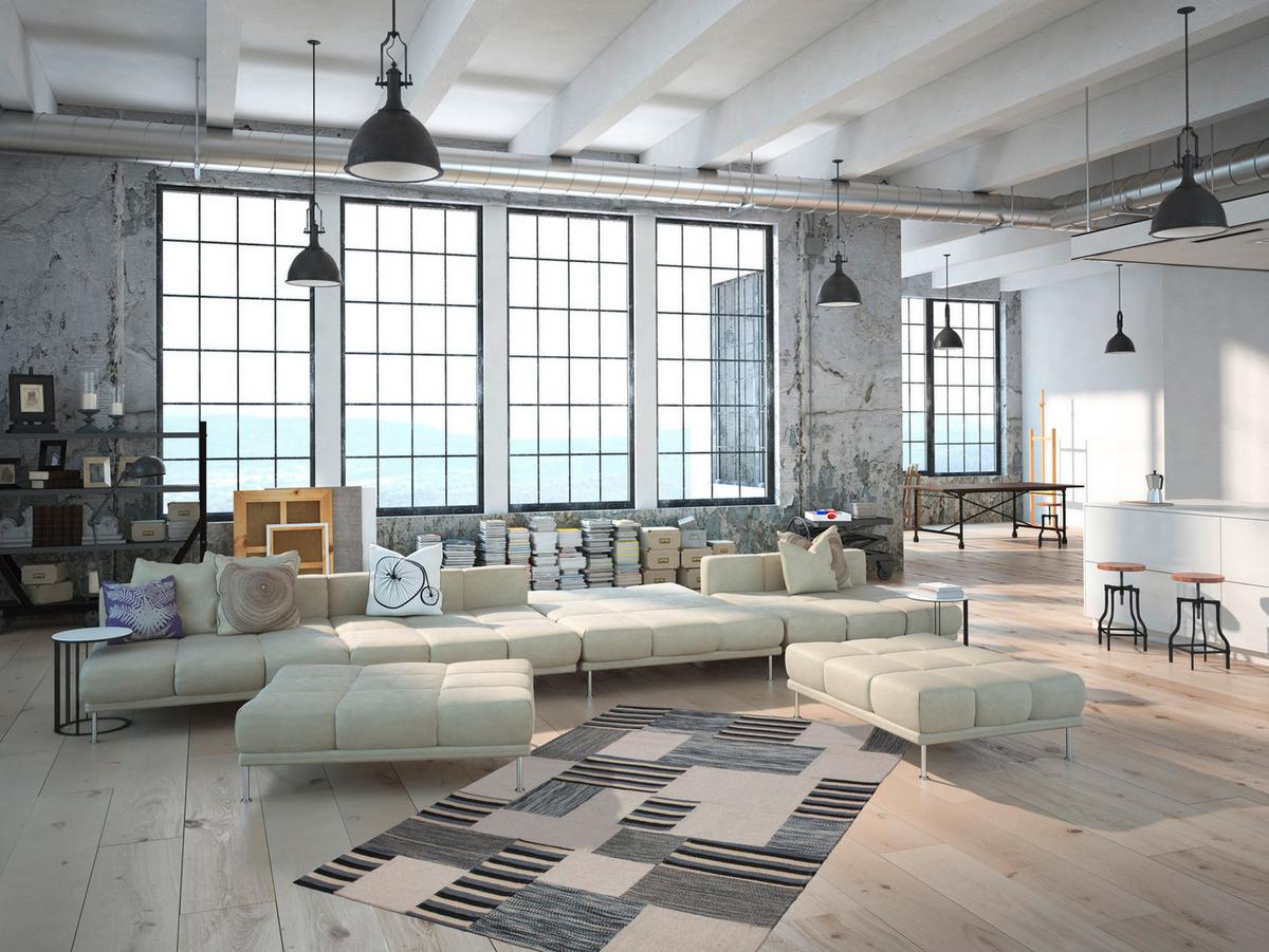 Flachwebteppich Naturfarben, 160x230cm - Naturfarben, Design, Textil (160/230cm) - Kayoom