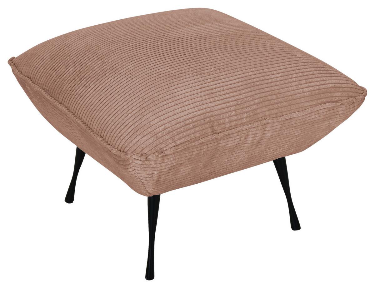 Hocker Lorris - Schwarz/Rosa, KONVENTIONELL, Textil (60/49/53cm) - MID.YOU