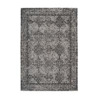 Flachwebteppich Grau/Schwarz, - Schwarz/Grau, KONVENTIONELL, Textil (200/290cm) - Kayoom