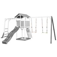 Spielturm A025.132.82 - Weiß/Grau, KONVENTIONELL, Holz (29,5/9,5/218cm) - Ambia Garden