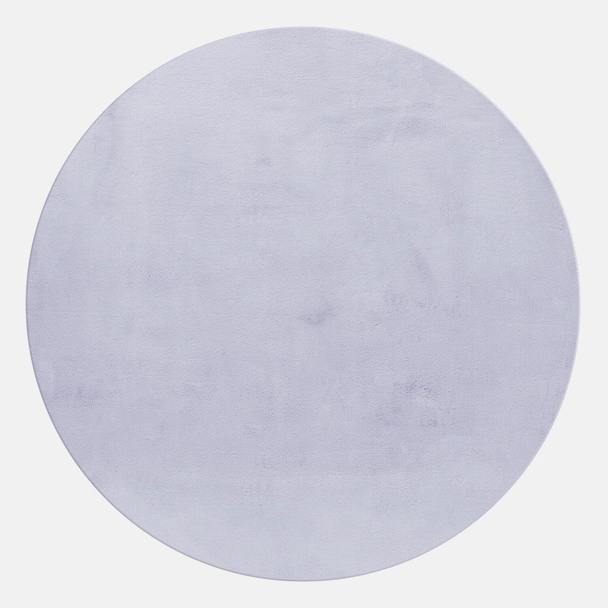 Hochflorteppich, Silber Pouffy - Silberfarben, Basics, Textil (120/120cm) - Ayyildiz 