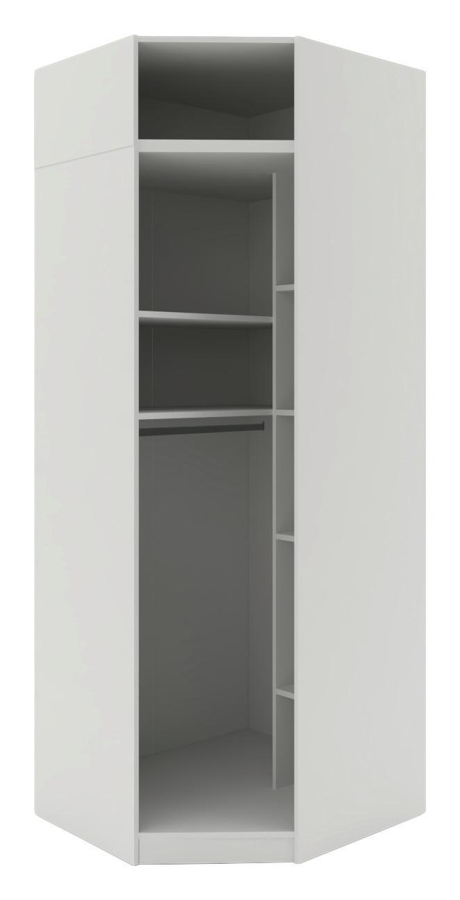 Sarokszekrény Váz Unit - Fehér, modern, Faalapú anyag (91,1/242,2/91,1cm) - Ondega