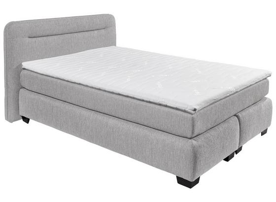 Boxspringbett mit Topper 140x200cm Maine 1, Hellgrau - Silberfarben/Hellgrau, Basics, Holzwerkstoff/Textil (140/200cm) - Carryhome Boxspringbett mit Topper 140x200cm Maine 1, Hellgrau - Silberfarben/Hellgrau, Basics, Holzwerkstoff/Textil (140/200cm) - Carryhome
