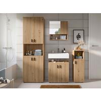 BADEZIMMER Eiche Artisan 4-Teilig - Schwarz/Eiche Artisan, Basics, Holzwerkstoff (150cm) - MID.YOU