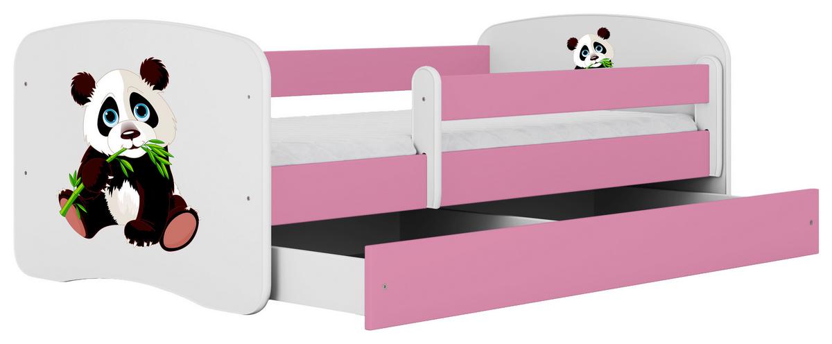 Kinder-/Juniorbett Babydreams inkl. Matratze 80x160 - Pink/Birkefarben, MODERN, Holz/Holzwerkstoff (80/160cm) - MID.YOU