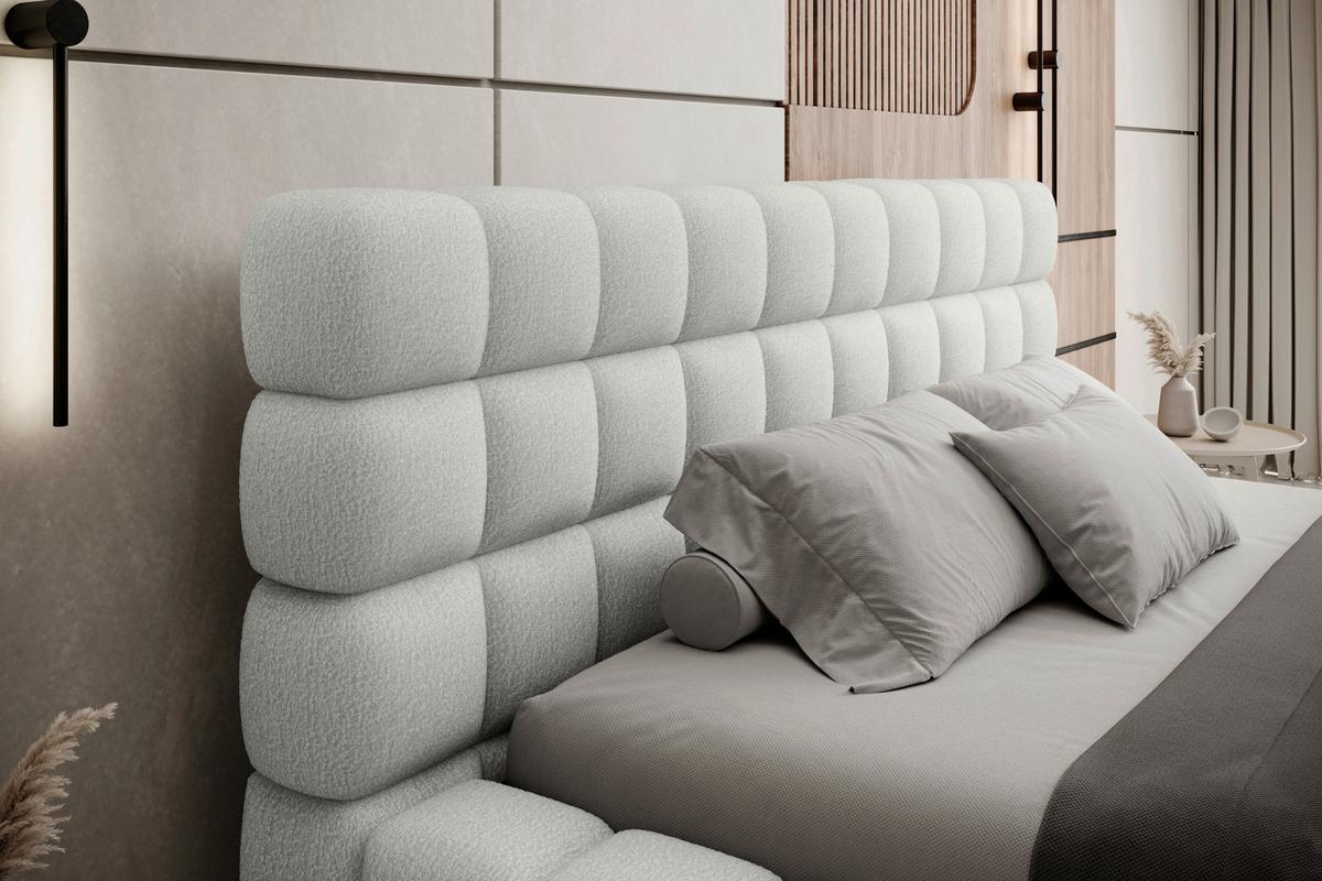 Polsterbett Dizzle Creme Lf: 180x200 Cm - Creme/Schwarz, MODERN, Holz/Textil (180/200cm) - MID.YOU