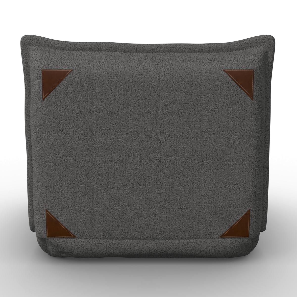 Rozkladacie kreslo TAMARA, tmavosivé buklé, max. 120 kg - tmavosivá, Modern, kov/textil (82/31/69cm) - Bessagi Home