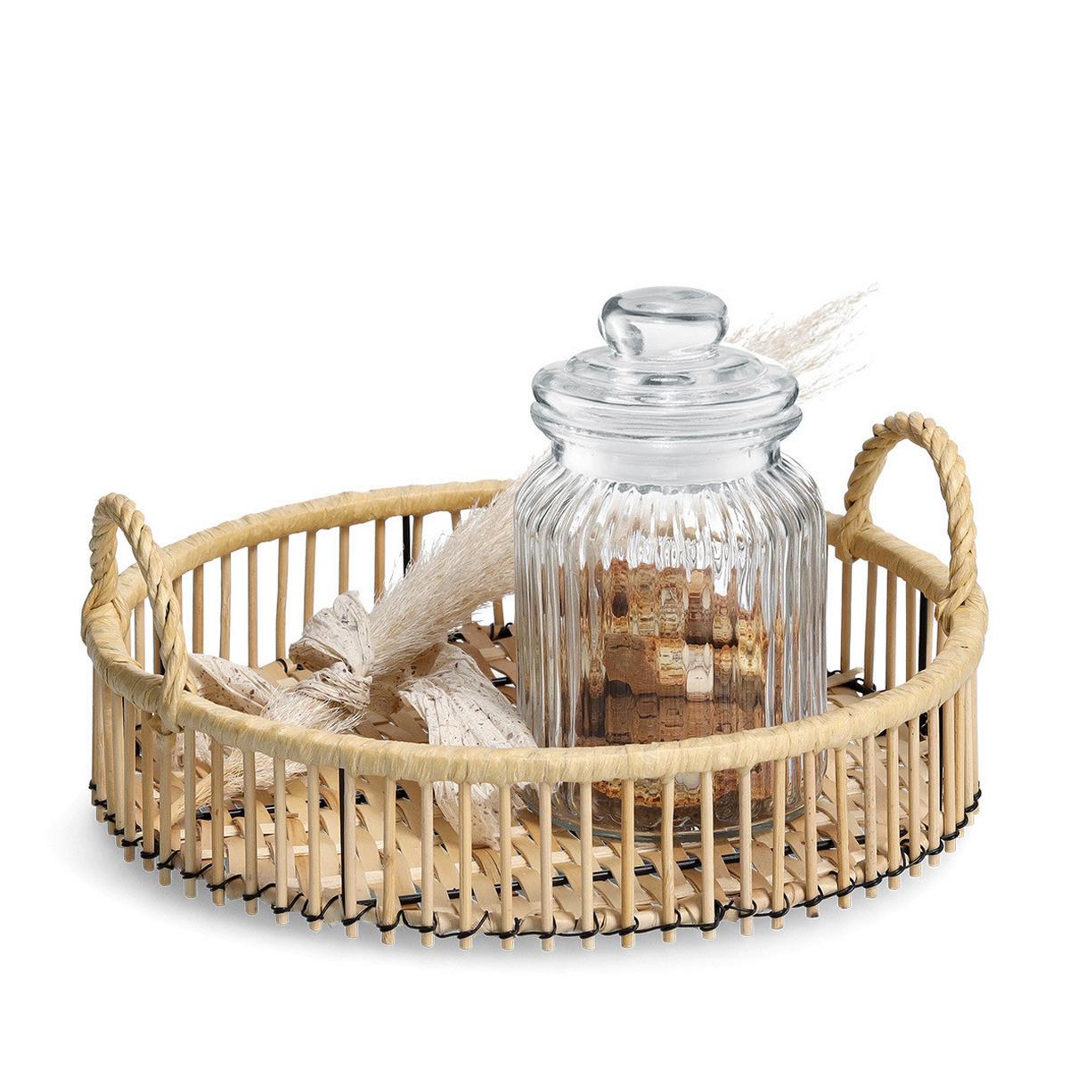 Dekotablett Naturfarben Bxhxt: 32x32x13 Cm - Naturfarben, Basics, Holz (32/32/13cm) - Zeller Present