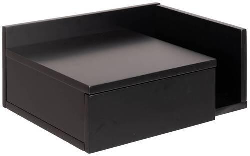 Nachtkästchen Schwarz Holz Dekor H: 16,5cm Hängend Ashlan
