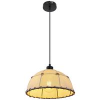 Hängeleuchte Rex D: 30 Cm Beige - Beige/Schwarz, Natur, Naturmaterialien/Textil (30/120cm) - Globo