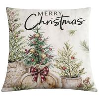 ZIERKISSEN WINTER MAGIC - Weiß/Grün, MODERN, Textil (45/45cm) - Luca Bessoni