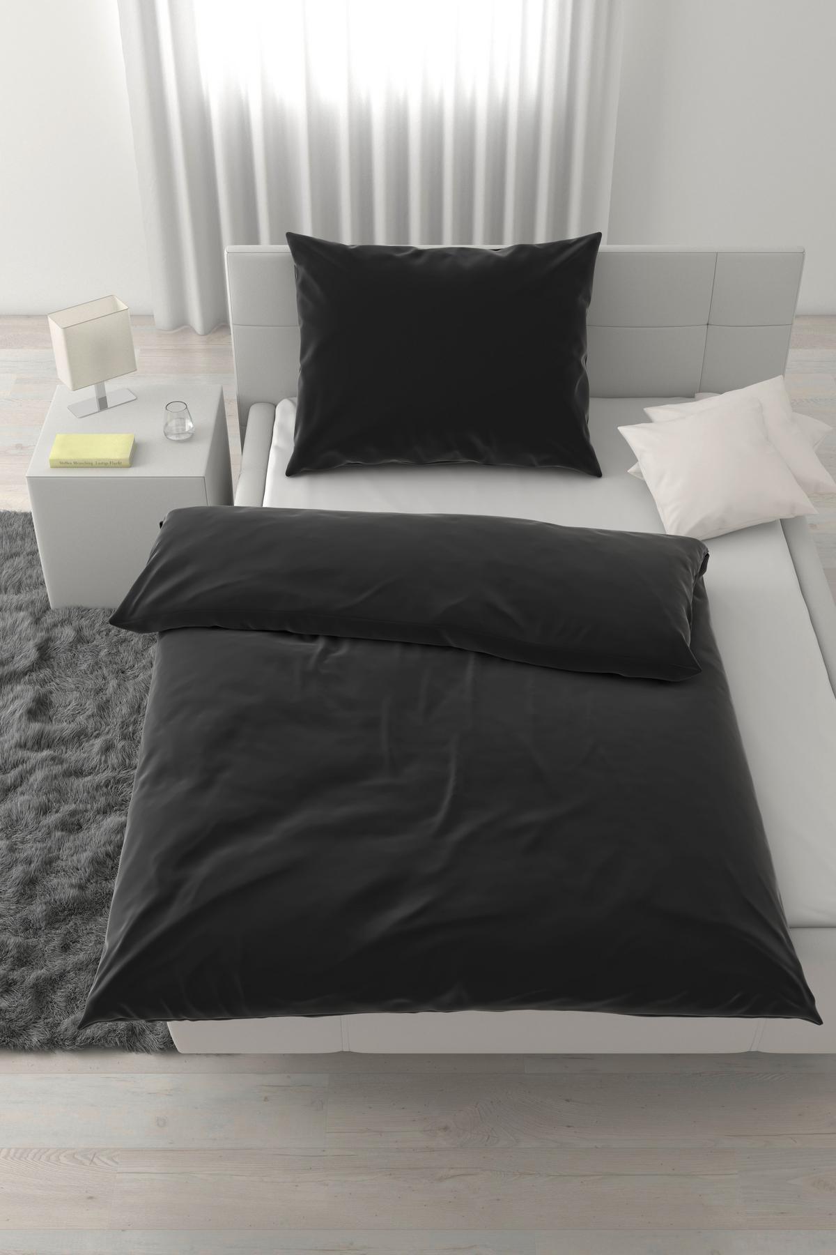 POSTEĽNÁ BIELIZEŇ XENIA UNI - čierna, Modern, textil (140/200cm) - Premium Living