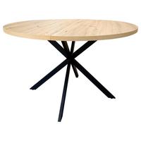 Esstisch Rund Monte 120x75 cm Schwarz/Eichefarben - Eichefarben/Schwarz, MODERN, Holzwerkstoff/Metall (120/120/75cm) - MID.YOU
