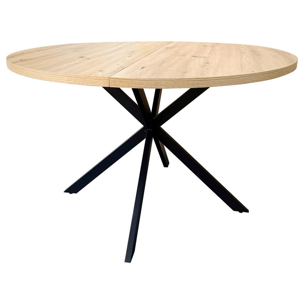 Esstisch Rund Monte 120x75 cm Schwarz/Eichefarben