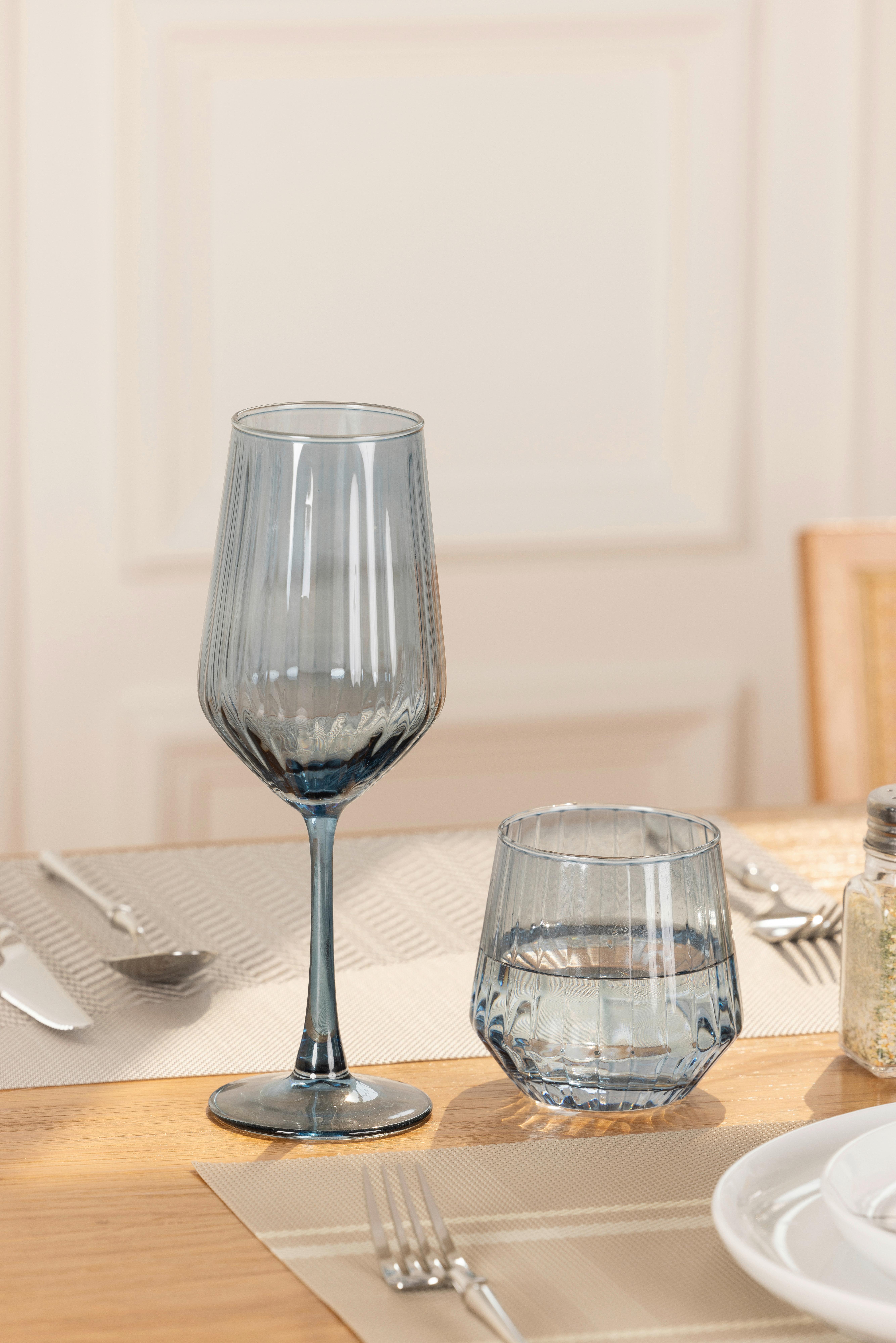 Trinkglas Polli - Blau, Basics, Glas (7/9cm) - Luca Bessoni