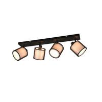 Strahler 811400432 Burton - Schwarz/Grau, Basics, Textil/Metall (71,5/19,5/18cm) - Trio Leuchten