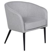 Sessel Fluffy - Schwarz/Grau, Design, Textil/Metall (83/70/64cm) - Livetastic