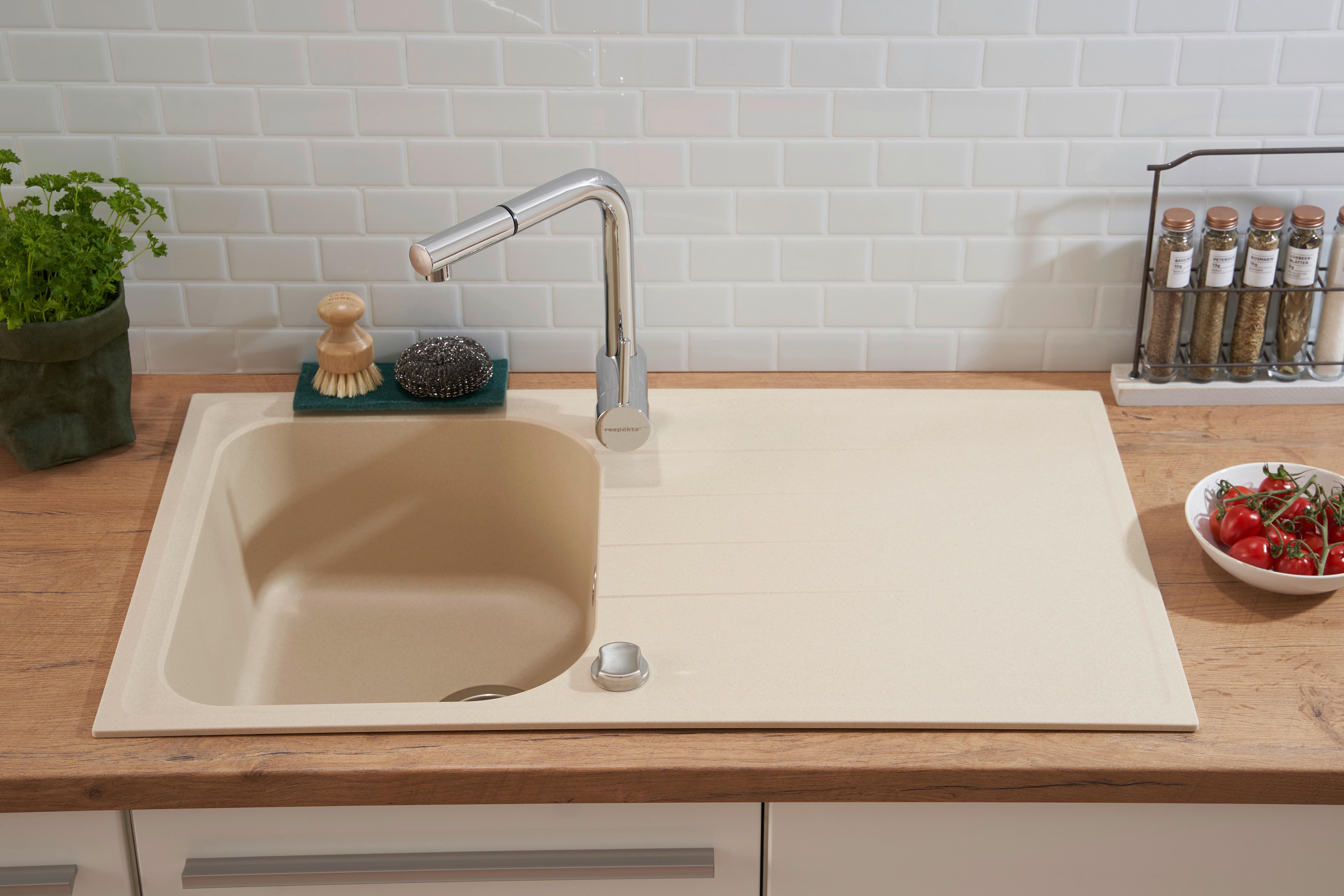 Spüle Respekta Granitspüle - Beige, Trend, Stein (86/20,9/50cm) - Respekta