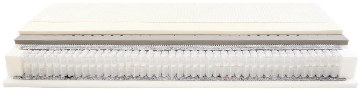 Latexmatratze Ozano 90x200cm, Extrafest - Weiß, Textil (90/200cm) - Sembella