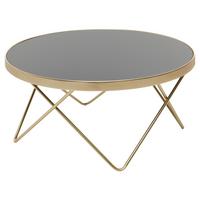 Konferenční stůl DANA černý - černá/barvy zlata, Design, kov/sklo (82/82/39cm) - MID.YOU