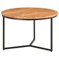 Konferenční stůl barvy akácie - černá/barvy akácie, Moderní, kov/dřevo (60/60/38cm) - MID.YOU