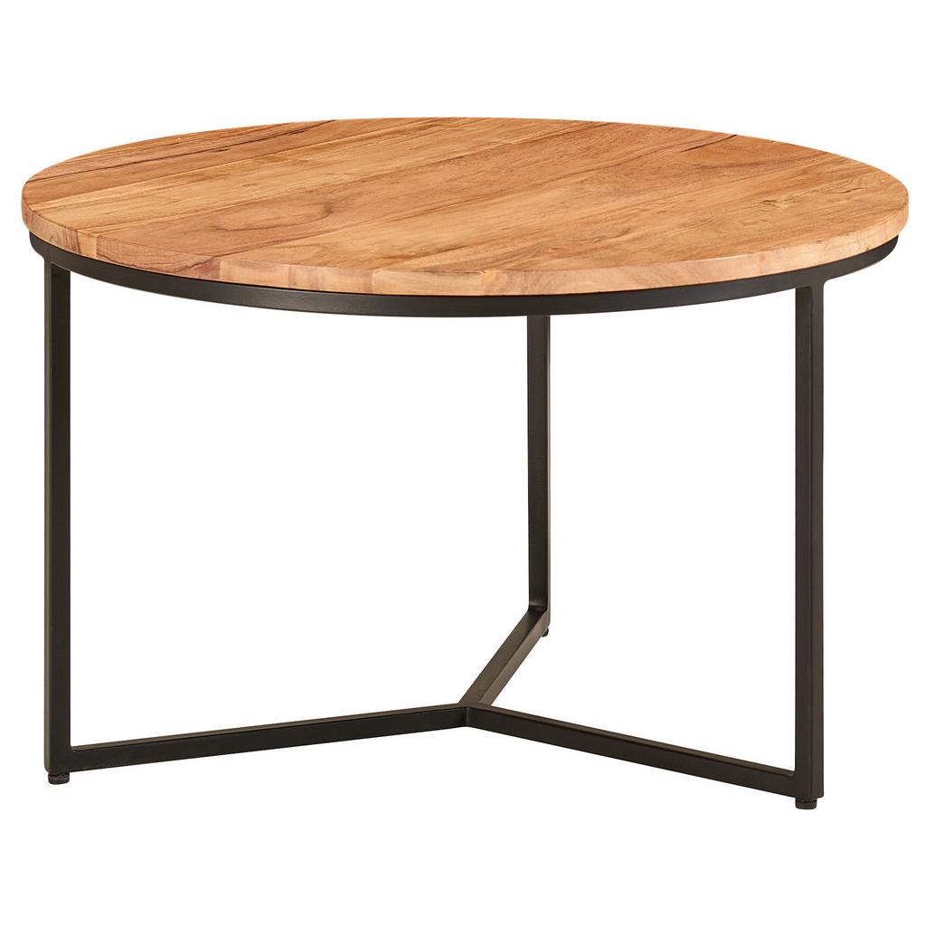 Couchtisch Rund Holz Massiv Akazie