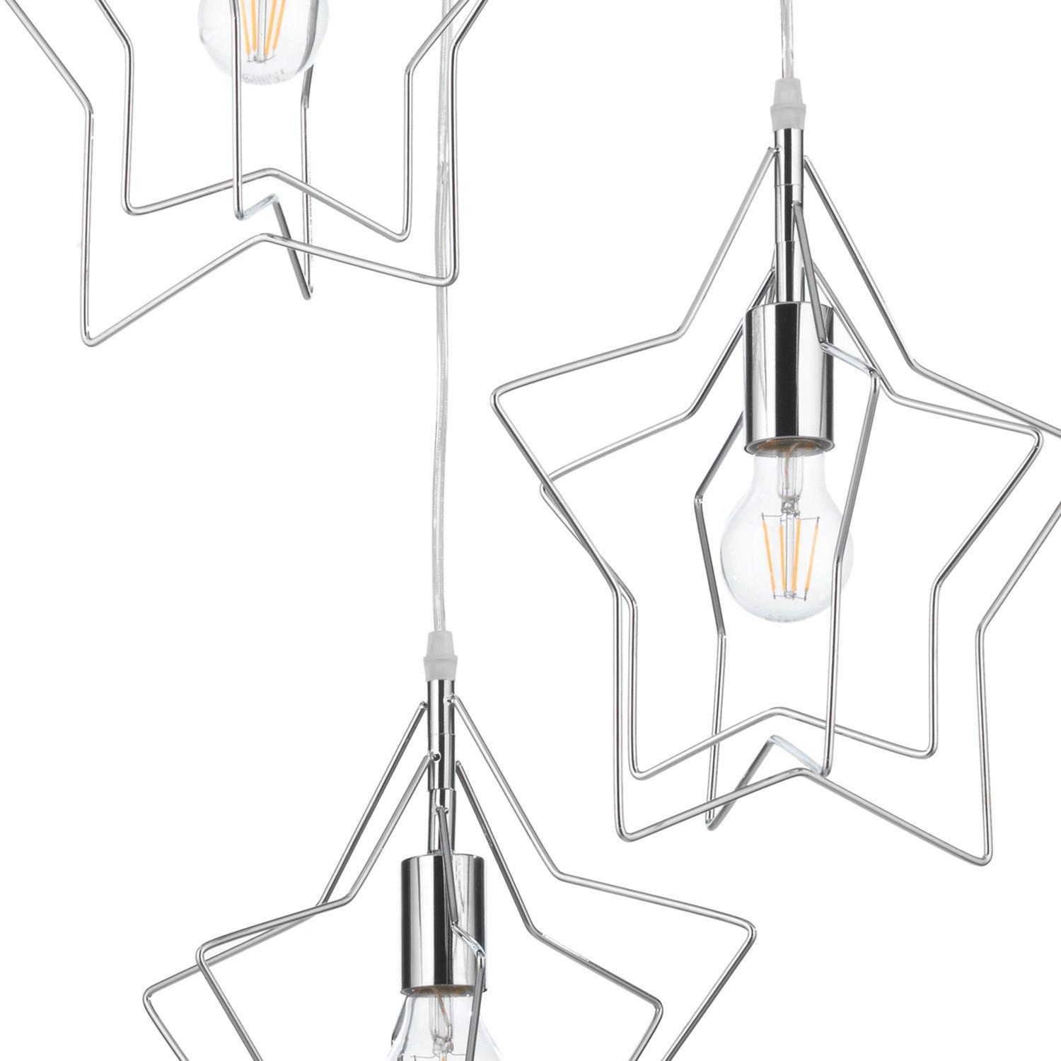 Kinderhängeleuchte 4983/S - Chromfarben, Design, Metall (38/120cm)