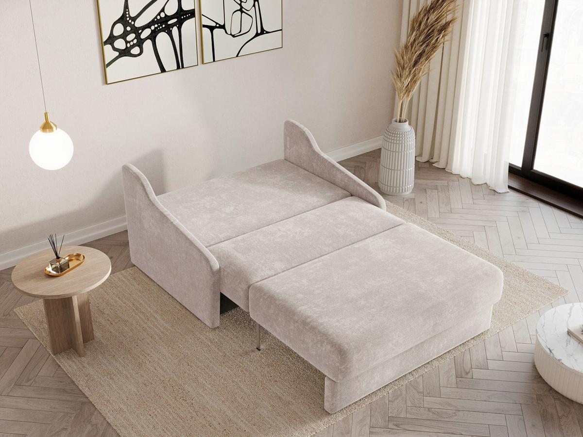 Schlafsofa Fly Beige, B: 136 cm - Beige/Creme, Design, Textil (136/86/113cm) - MID.YOU