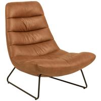Sessel Milford - Cognac/Schwarz, Design, Textil (82,5/97/93cm) - Livetastic