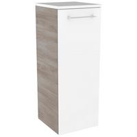 Midischrank m. Türdämpfung Lima 30,5cm, Weiß/Esche Dekor - Eschefarben/Weiß, MODERN, Glas/Holzwerkstoff (30,5/81/32cm) - MID.YOU