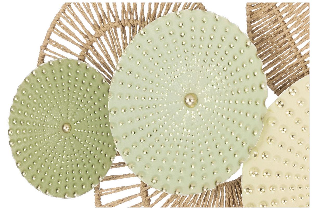 Wanddeko Nicole - Goldfarben/Naturfarben, KONVENTIONELL, Papier/Metall (89,5/6/66cm) - Luca Bessoni