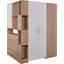 Sarokszekrény Box - tölgy színű/fehér, modern, faanyagok (120/205/150cm)