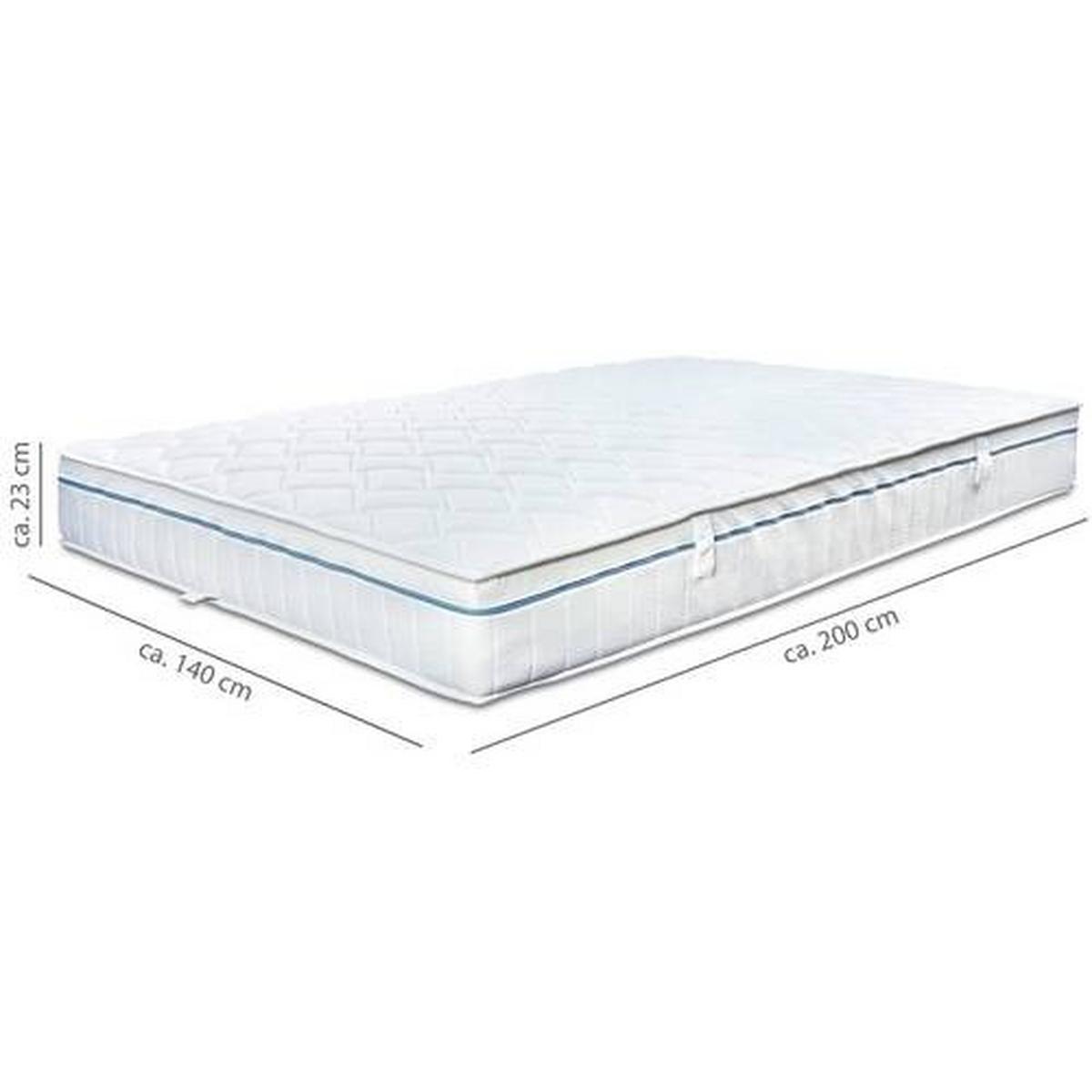 Kaltschaummatratze Air Deluxe 140x200 cm H2/H3 H: 23 cm - Weiß, Basics, Textil (140/200cm) - MID.YOU