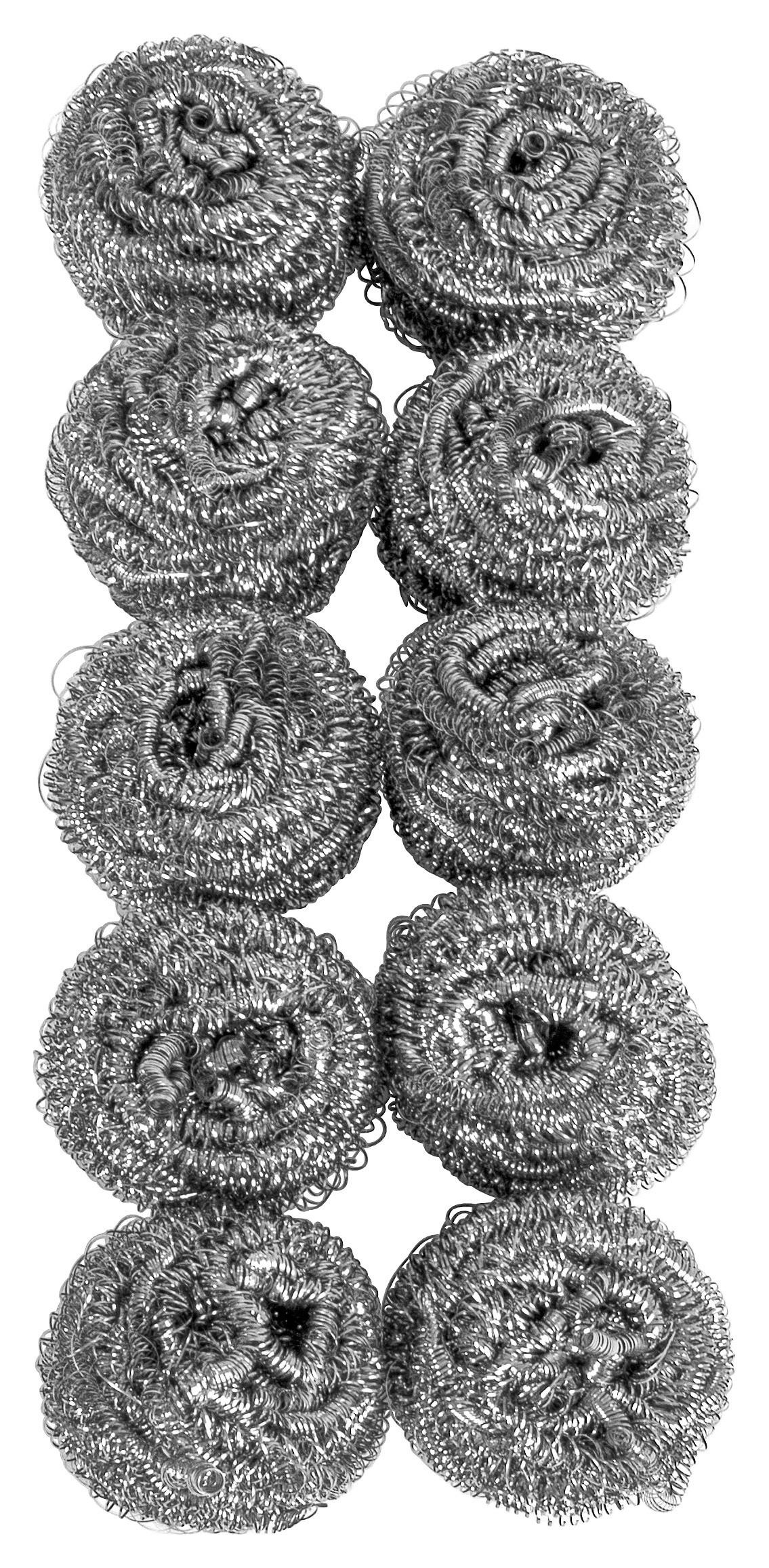 Topfreiniger Edelstahl 10 Stk./pkg. Ø 5 Cm - Silberfarben, KONVENTIONELL, Metall (5cm) - Ondega