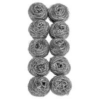 Topfreiniger Edelstahl 10 Stk./Pkg. Ø 5 cm - Silberfarben, KONVENTIONELL, Metall (5cm) - Ondega