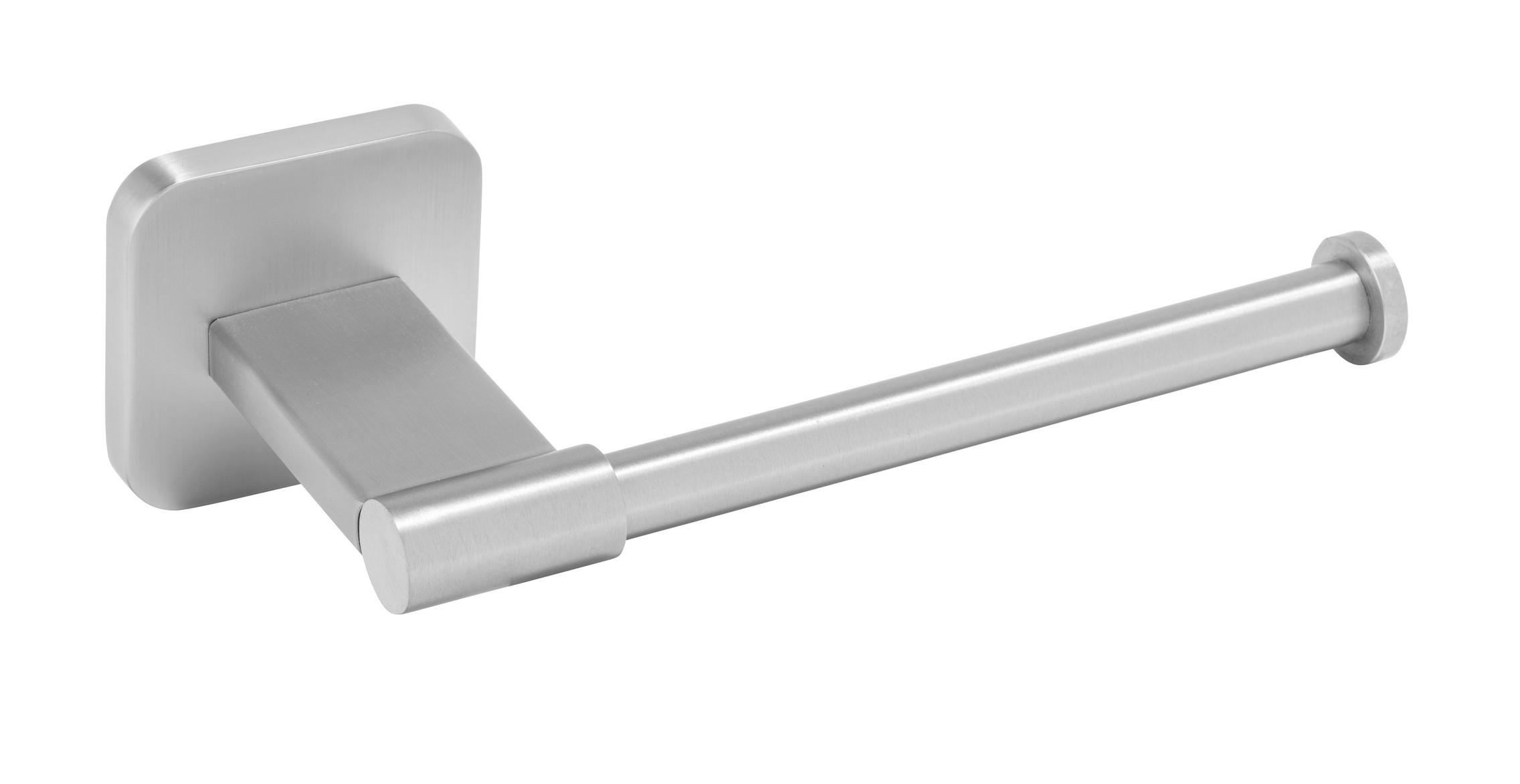 Toilettenpapierhalter Porto Matt Edelstahlfarben B: 5,5 cm - Edelstahlfarben, MODERN, Metall (5,5/7,5/16,5cm) - Wenko