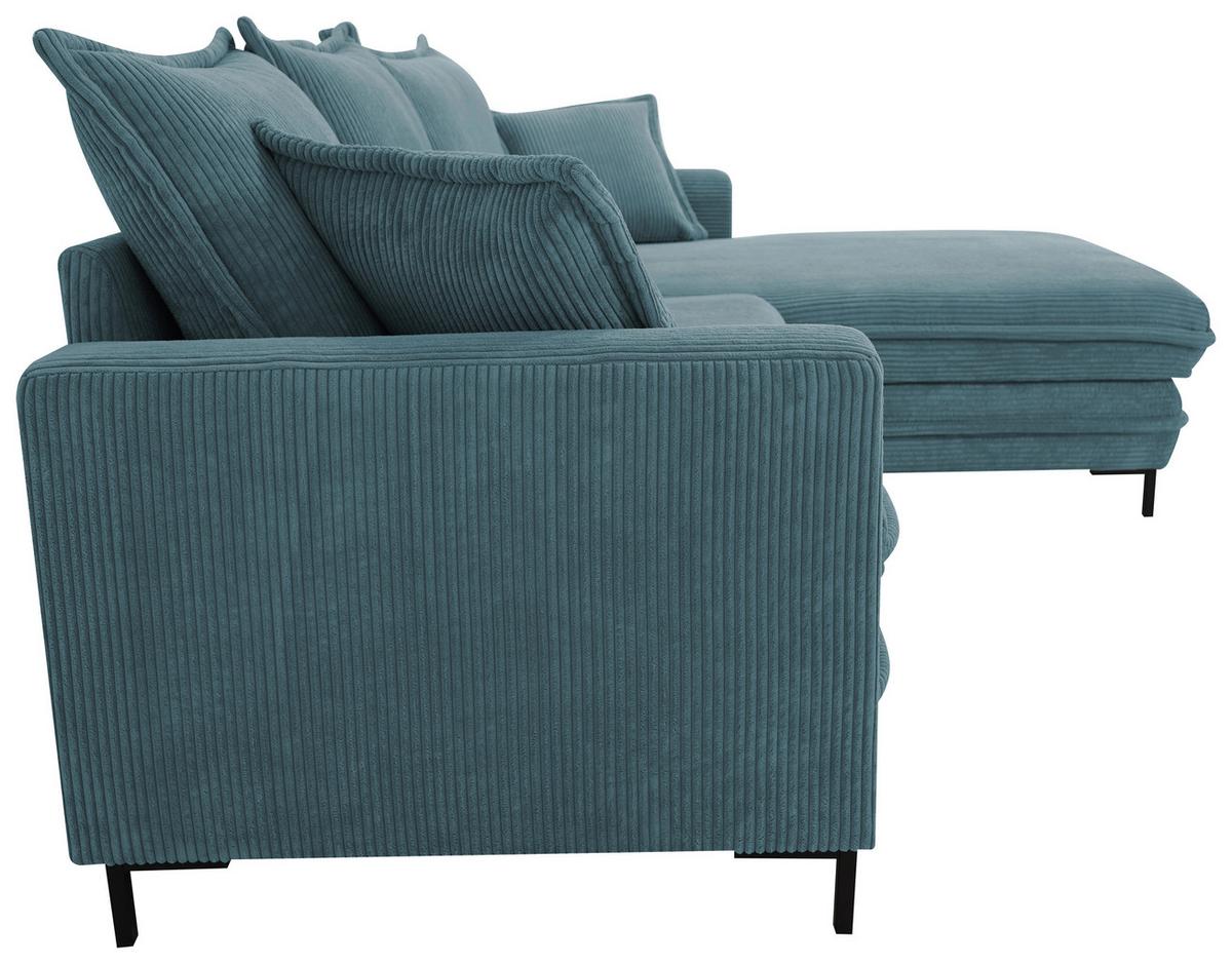 Ecksofa Armilla Blau S: 272x174 Cm - Blau/Hellgrau, Design, Textil (272/174cm) - MID.YOU