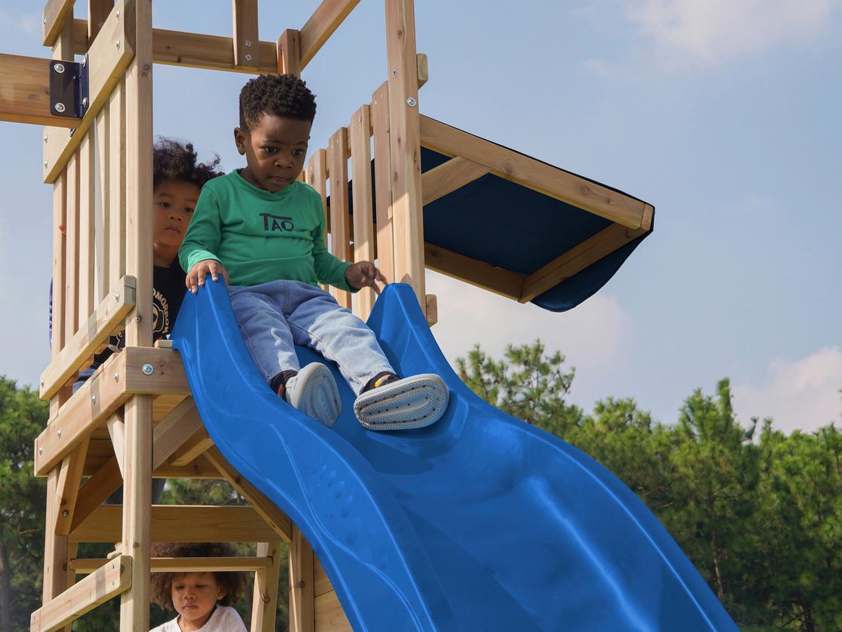 Spielturm A030.502.00 - Blau/Braun, KONVENTIONELL, Holz (345/270/336cm) - Ambia Garden