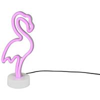 Tischlampe R55240101 Pink Flamingo - Pink/Weiß, Basics, Kunststoff (13,5/29,2/8,5cm)