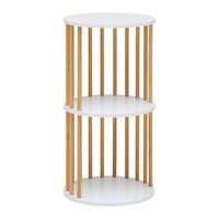 REGÁL ZORA -EXKLUSIV- - bílá/přírodní barvy, Moderní, kompozitní dřevo/přírodní materiály (40/77/40cm) - Mömax