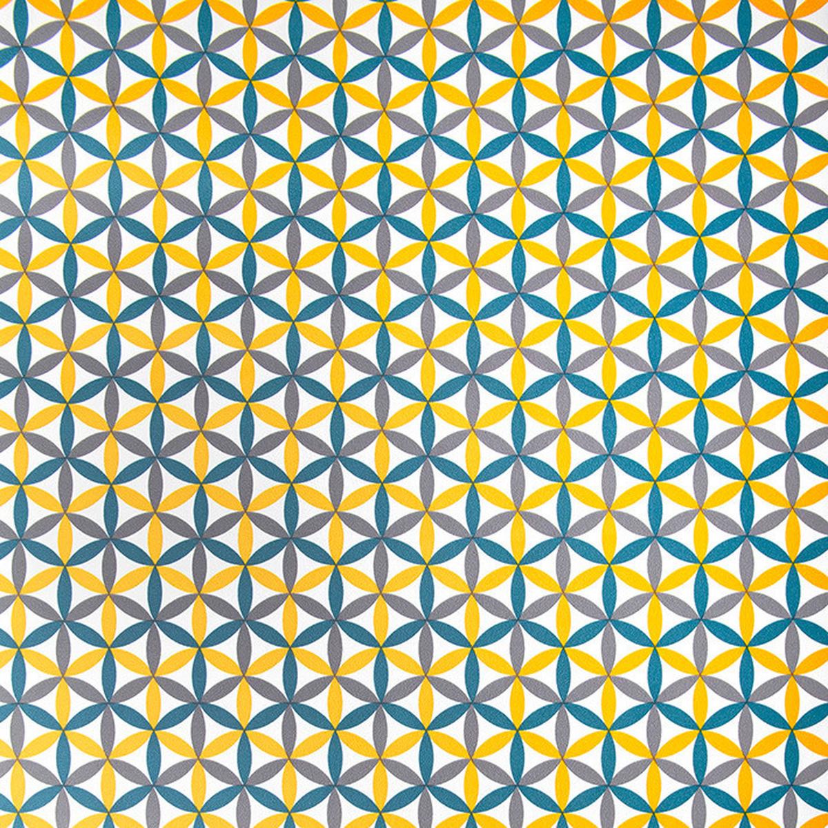 Klebefolie Muster Kf Charleston 45x200 cm - Blau/Gelb, Basics (45/200cm)