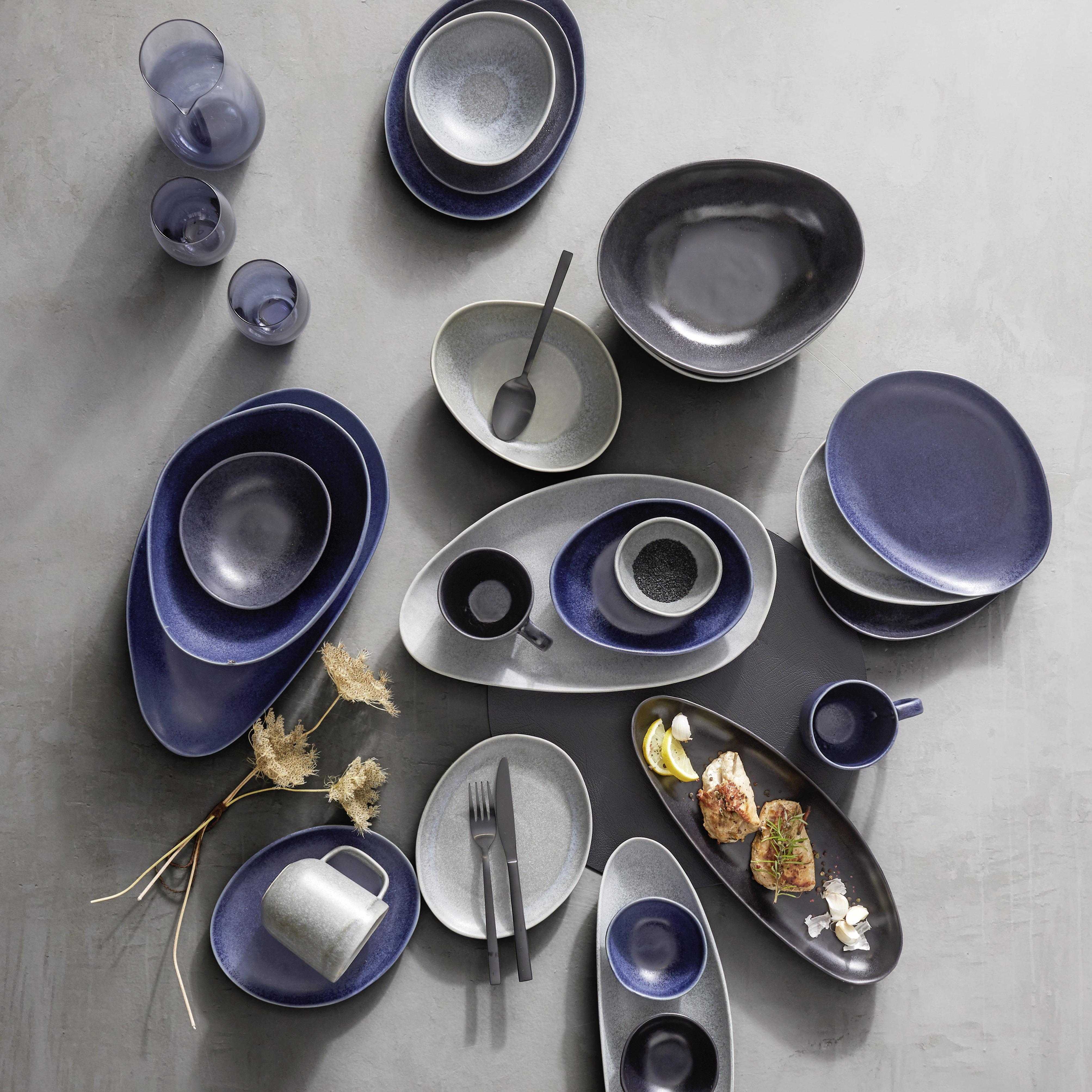 Dezerní Talíř Gourmet, Ø: 22cm - černá, Moderní, keramika (22/17/2,5cm) - Premium Living