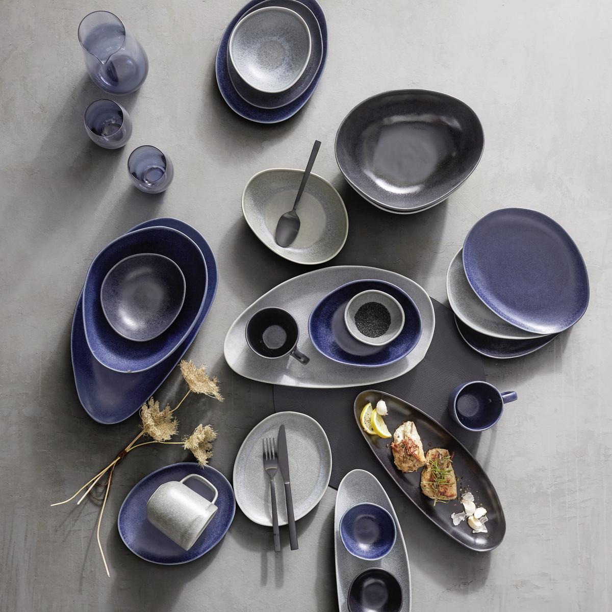 Dezerní talíř Gourmet, Ø: 22cm - černá, Moderní, keramika (22/17/2,5cm) - Premium Living