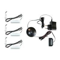 Glasbodenbeleuchtungs-set Beleuchtung Schwarz Warmweiß - Schwarz, KONVENTIONELL, Kunststoff (10/8/5cm) - MID.YOU